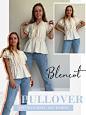 Amazon.com: BLENCOT Blusas de encaje con cuello en V y ganchillo con volantes, manga corta, cintura elástica, camisetas elegantes de péplum, tallas S a 2XL, Crochet albaricoque, S : Ropa, Zapatos y Joyería