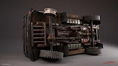 battlegrounds复古生锈越野军车卡车Uazka_CG艺术欣赏,CG插画,CG作品欣赏,高清原画鉴赏,绘画艺术,摩尔网