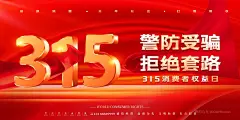 红色315诚实守信创意海报 (3)