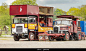 Knutsford Cheshire-united kingdom June 18 2016 two fairground heavy duty vintage lorries Stock Photo