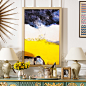 奇居良品 欧式客厅玄关卧室帆布手绘有框装饰画竖幅 现代抽象油画-淘宝网