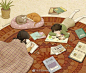 韩国插画师笔尖描绘的与姐姐相处的童年，是否勾起了你的回忆？ins: paper_fly07 ​​​​