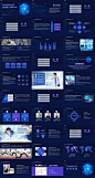蓝紫色网络信息科技汇报通用PPT模板 - 演界网，中国首家演示设计交易平台
