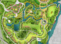 Wetland Park城市生态湿地公园景观PSD彩色平面图