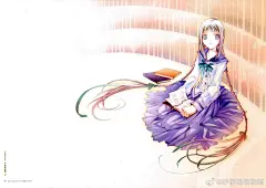 竹冈美穗老师画的文学少女绝美插图