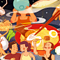 Noodle Shop Illustration on Behance