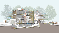 一只几蛋采集到建筑景观插画