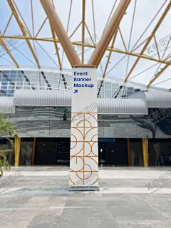 大型活动宣传场景样机 【酷图网】大型活动,展会,路引,海报宣传,广告样机,贴图展示,psd设计,素材,