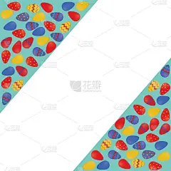 复活节彩蛋设计插图为封面，添加文字，矢量可伸缩