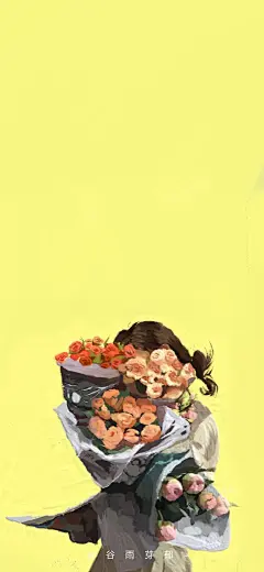 cr.微博@谷雨芽郁__210130_人物 油画 质感 手机壁纸