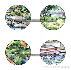 【大苏有“画”说】湿地水生植物景观手绘表达 : — 前言 —手绘表达是设计类同学生必备的技能，本期专栏针对景观常见湿地植物——湿地水生植物，进行深入表达的解析，包含常见的耐水湿植物、漂浮植物、挺水植物进行深入表达等方面。 关键词：水生植物、挺水植物…