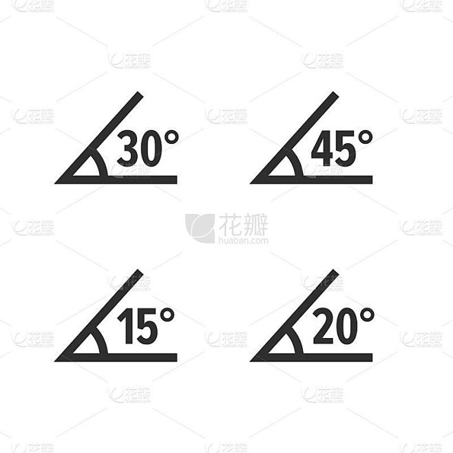 以度数表示的角度