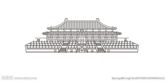 太和殿矢量图