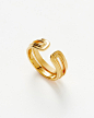 Ridge Ovate Open Ring Rings Missoma