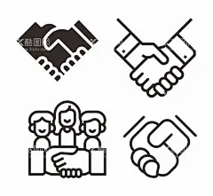 握手图标  - 源文件下载【酷图网】握手,图标,图案,黑白,商业,简笔,剪影,人物