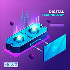 手机网络大数据矢量插画扁平化等距差banner海报UI设计AI矢量素材 - 设计无忧