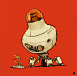 Concept robot sketches by Jake Parker