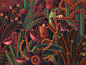 ILLUSTRATION  Digital Art  woman Nature botany pattern floral plants animals Character design 