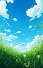 草堆蓝天白云素材图AI图背景