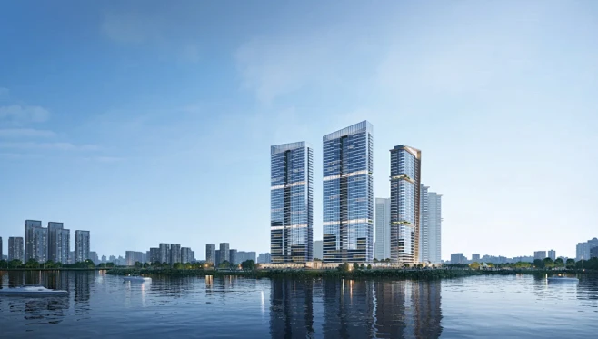 地产住宅研发 | 现代超高层湖景豪宅