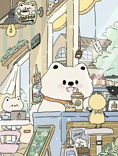 治愈系小狗插画温馨场景插画分享 - 小红书