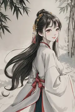 古装古风女生插画图片