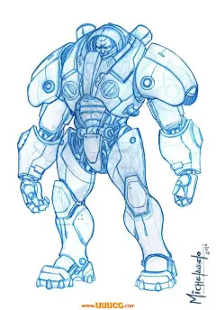 [黑白线稿] 人体手绘线稿角色 动漫 人物 机甲 怪物cg插画素材3699P_原画素材
