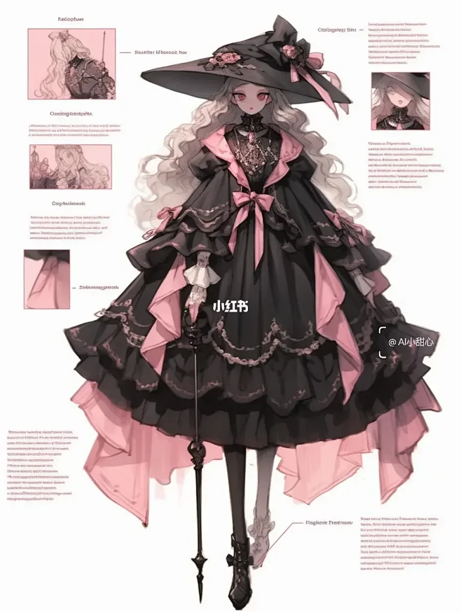 角色设计/维多利亚/玫瑰公主裙服设