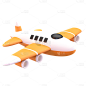 旅游出行交通工具飞机3D贴纸
