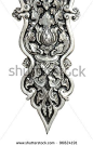 Decorative Art of Lanna Thai. Engraving of the silver value. - stock photo@北坤人素材