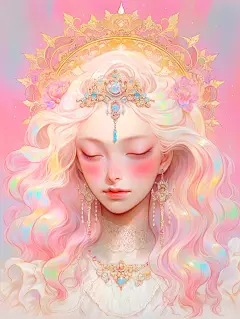 娃娃粉色系 彩色壁纸头像