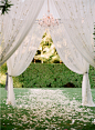 婚礼仪式花亭-帷幔打造的婚礼仪式花亭