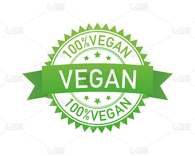 素食主义者的象征。素食主义者，任何目的的伟大设计。标志、符号和背景。生态友好的矢量插图。自然的产品。