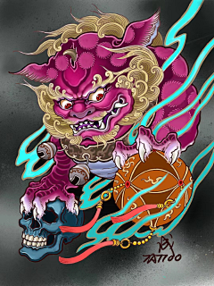 （鼎峰堂刺青工作室）采集到唐狮