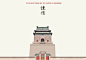 “京城脊梁”北京中轴线经典建筑插画设计 - 小红书