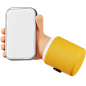 Hand Holding Phone 3D Icon