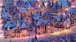 Two Queens cities map night, Arseniy Chebynkin : Two Queens cities map night version
Backgrounds done for 『Shining Nikki』 game developed by Paper Games.
Background illustrations may be little different/modified for the sake of unified hues in the game, ho