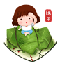端午节粽子女孩