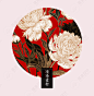 Y314中式中国风奢侈品高档复古芙蓉花卉纹理背景矢量图案设计素材