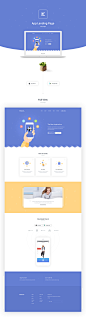Knock – App Landing Page : Landing page for knock UI Kit. This secret project and will be ready soon. All illustrations and icons made specially for this page.