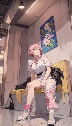 数字艺术漫画风可爱少女插画-众图网