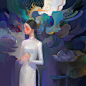 Season of Life : Hello, hello for today,and say hello to everything the way it is.Sincerely present to everyone a series of digital paintings with inspiration from the Ao Dai - a symbol of Vietnamese culture. And it's called " Season of life ". 