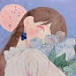 彩铅萝莉插画
    韩国插画师 폼이（ fommy__y） 
      （ins：fommy__y）
         O彩铅萝莉插画 ​​​​