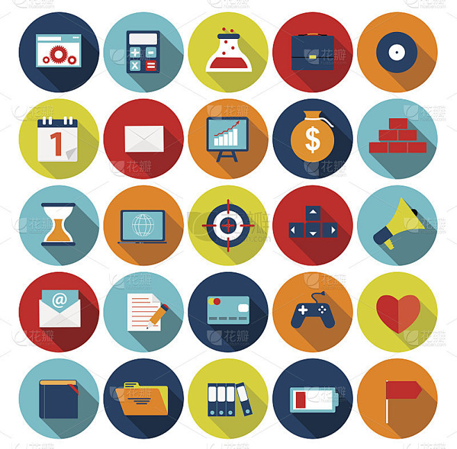 Mega Set of Flat Icons Vector插图