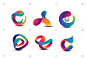 炫彩立体英文字体科技游戏3D图标旋转地球Logo图标志设计矢量素材-淘宝网