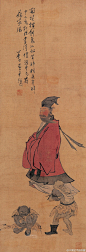 #人物画#【 溥儒 《钟馗图》 】溥心畬好画钟馗，善画钟馗。中国历史上的绘画名家多作驱鬼图、捉鬼图，然溥先生笔下的钟馗却不同于以往的钟馗。其画面表现既不是驱鬼、捉鬼的钟馗形象，也不是威严、豪气的钟馗形象，而是散发文人气息的钟馗形象。
