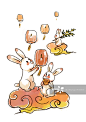 中秋玉兔插画_创意图片