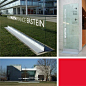 Image result for wayfinding signage with a geometric style