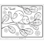 big and little bird - like mom and baby - rounded leaves and birds -  Sweet+Tweet+Bird+Pink++Activity+Placemats: 