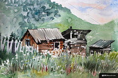 魔酷采集到风景插画风景建筑插画绘画